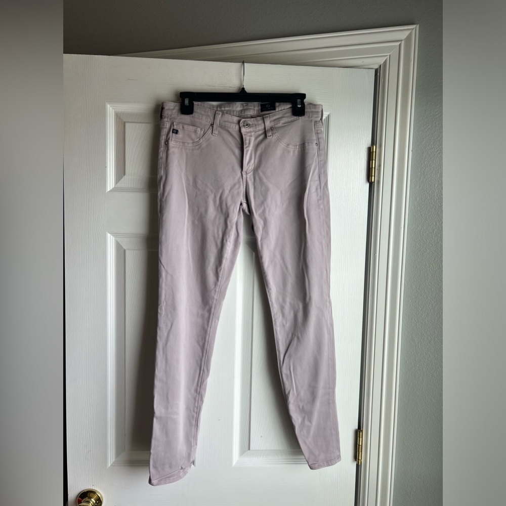 AG Adriano Goldschmied The Legging Ankle Jeans sulfur pale wisteria sz 28